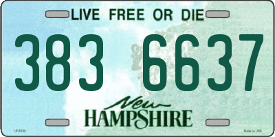NH license plate 3836637