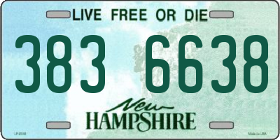 NH license plate 3836638