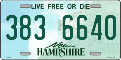 NH license plate 3836640