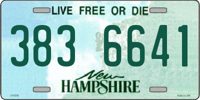 NH license plate 3836641