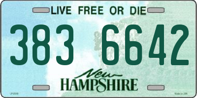 NH license plate 3836642