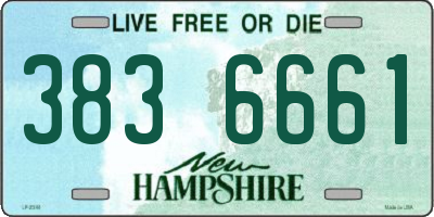 NH license plate 3836661