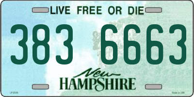 NH license plate 3836663