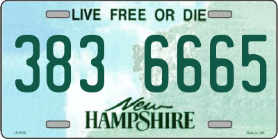 NH license plate 3836665