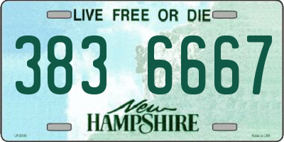 NH license plate 3836667