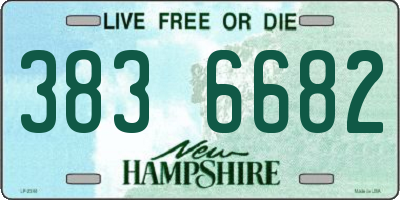 NH license plate 3836682
