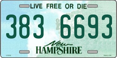 NH license plate 3836693