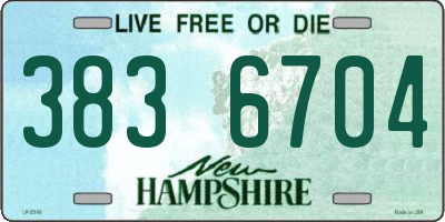 NH license plate 3836704