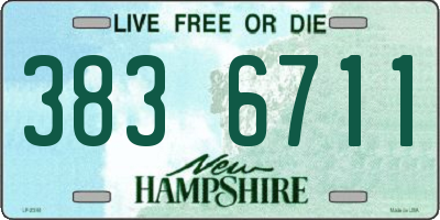 NH license plate 3836711