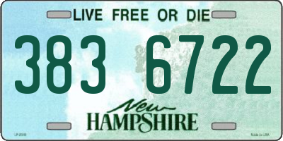NH license plate 3836722