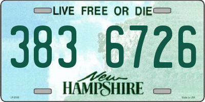 NH license plate 3836726