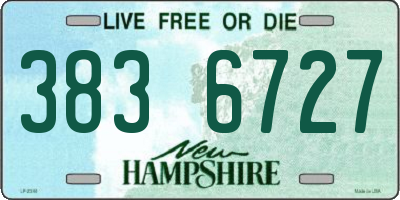 NH license plate 3836727