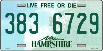 NH license plate 3836729