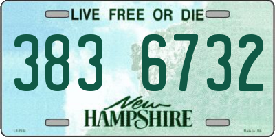 NH license plate 3836732