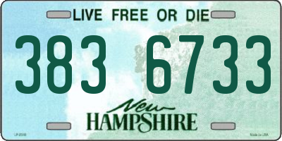 NH license plate 3836733