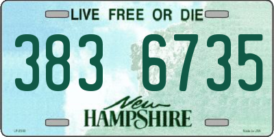 NH license plate 3836735