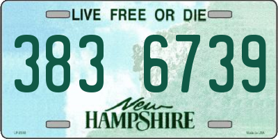 NH license plate 3836739