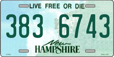 NH license plate 3836743
