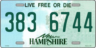 NH license plate 3836744