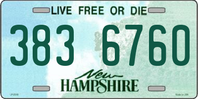 NH license plate 3836760