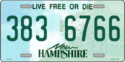 NH license plate 3836766