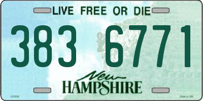 NH license plate 3836771