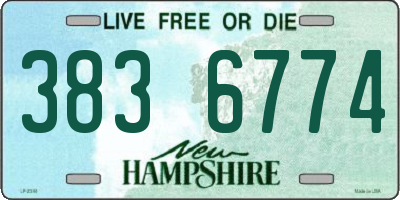 NH license plate 3836774
