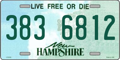 NH license plate 3836812