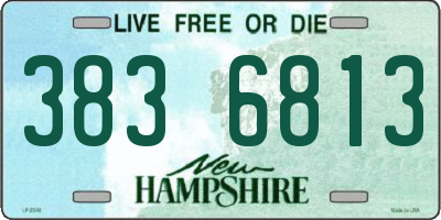 NH license plate 3836813