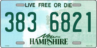 NH license plate 3836821