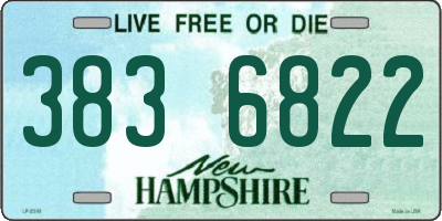 NH license plate 3836822