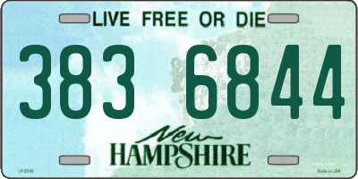 NH license plate 3836844