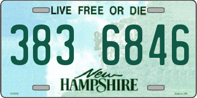 NH license plate 3836846
