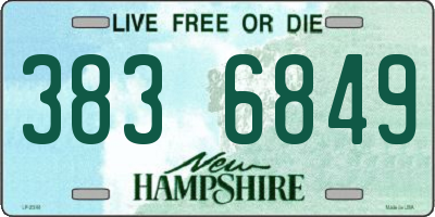 NH license plate 3836849