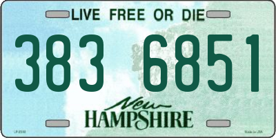 NH license plate 3836851