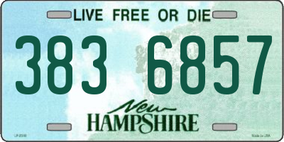 NH license plate 3836857