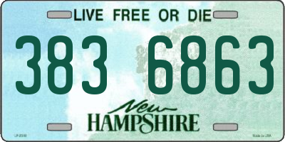 NH license plate 3836863
