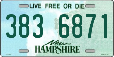 NH license plate 3836871