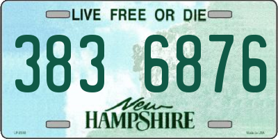 NH license plate 3836876