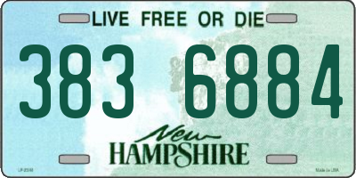 NH license plate 3836884