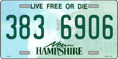 NH license plate 3836906