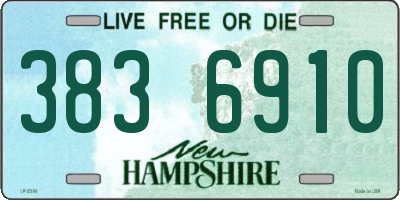 NH license plate 3836910