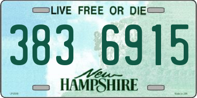 NH license plate 3836915