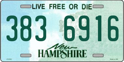 NH license plate 3836916