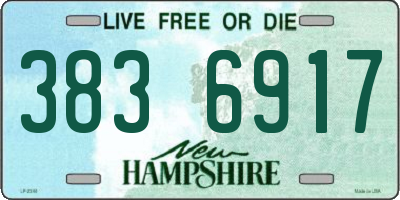 NH license plate 3836917