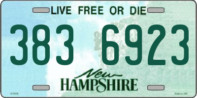 NH license plate 3836923