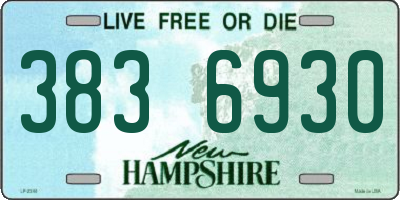 NH license plate 3836930