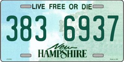 NH license plate 3836937