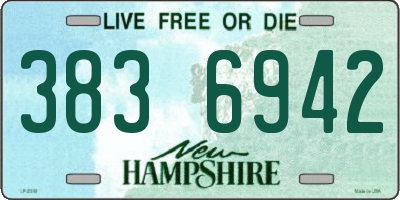 NH license plate 3836942