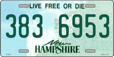 NH license plate 3836953